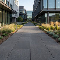 Dalles de sol en pierre de quartz et pavés en pierre pour terrasses extérieures d'hôtels – Designs architecturaux