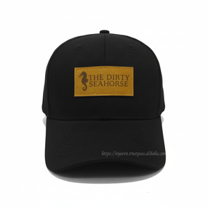 Casquette de baseball OEM avec logo personnalisé et écusson en cuir de couleur unie Chapeaux de baseball à image sportive gravés au laser pour un usage professionnel vente en gros - Product Image 1