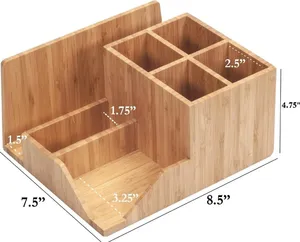 Bambus Indoor Outdoor Sukkulenten-Pflanzentopf Holzblumenhalter Box Organisator