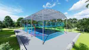 Суперпанорамный корт для падел-тенниса со съемной крышей, для использования в помещении и на улице, оптовая цена от китайского поставщика, быстрая доставка - Product Image 4