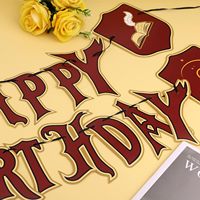 Baguette magique monde dessin animé thème joyeux anniversaire bannière ensemble célébrations fête papier Durable décor pour anniversaire Halloween