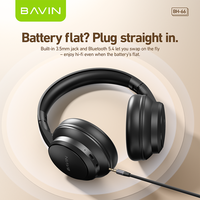 BAVIN Promo Panas Fashion Headset Lipat Nirkabel Bluetooth 5.4 Suara HIFI untuk Perjalanan dan Aktivitas Luar Ruangan BH66