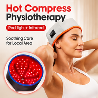 Casque de massage du cuir chevelu sans fil Gymmax avec 120 LED à lumière rouge, chapeau de soin capillaire rechargeable par USB, appareil portable pour le soin du cuir chevelu à domicile
