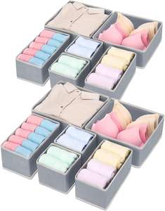 Ingrosso 12 pezzi come un Set pieghevole in tessuto cassettiera organizzatore contenitori di stoccaggio per abbigliamento scatola di immagazzinaggio - Product Image 1