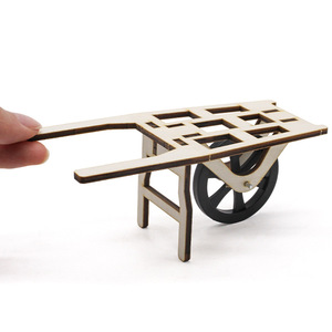 Kit de modelo de carretilla de madera para niños, juguete científico educativo STEM, 7-9 años, ensamblaje manual, proyecto educativo de manualidades - Product Image 4