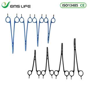Anastomose vascular fina cirúrgica médica Instrumentos cirúrgicos curvo Fórceps hemostáticos Tesoura dissecante bipolar - Product Image 1