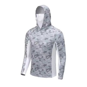 Camiseta de Pesca UPF50+ para Hombre, de Secado Rápido, Transpirable, Deportiva, Camuflaje, Tallas Grandes, con Capucha y Máscara - Product Image 2