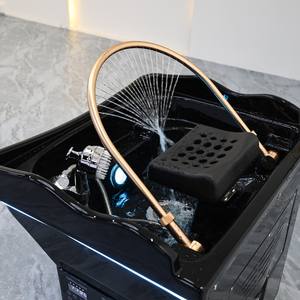 2025 Friseursalon Kopf Spa Bett Tragbare <span class=keywords><strong>Shampoo</strong></span> Waschbecken Schüssel Mobiles Haar waschbecken Mit 60L Wassertank - Product Image 6