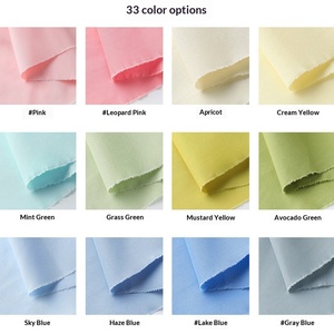 100% Cotton 40S Plain Poplin <b>Fabric</b> Solid Color Non-Stretch Cloth For Shirts Dresses Apparel Garment Material - Product Image 2