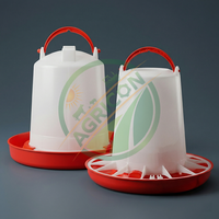 Nouvel ensemble d'abreuvoirs et de mangeoires cloche Agricon pour volailles, 1,5-16L, en PVC, grande capacité, simple d'utilisation, économique pour la ferme