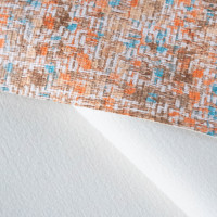 Cuir artificiel en PVC tissé de type tweed de 0,7 mm, MOQ de 1 m, couleur personnalisée MOQ de 1000 m pour le bricolage et l'artisanat