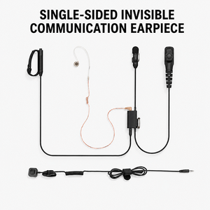 Casque PTT Premium à Oreille Unique pour Talkie-Walkie, Écouteur de Sécurité Discret, Oreillette Latérale Unique pour Agents Secrets et Bodyguards - Product Image 1