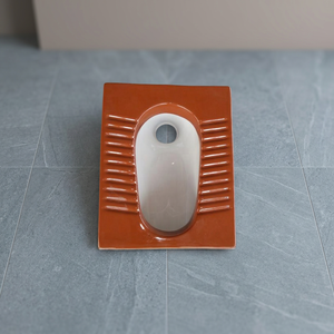 Coffee Burgundy <b>Ceramic</b> Orissa <b>Pan</b> Indian Style Squatting Toilet Washdown Floor Mounted WC for Public Bathroom - Product Image 6
