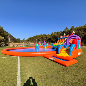 Parc aquatique <span class=keywords><strong>gonflable</strong></span> avec <span class=keywords><strong>toboggan</strong></span> aquatique, <span class=keywords><strong>toboggan</strong></span> en PVC Jmper avec <span class=keywords><strong>piscine</strong></span>, <span class=keywords><strong>piscine</strong></span>, amusement pour l'été - Product Image 5