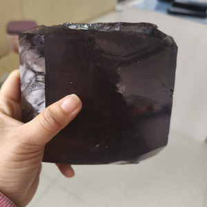 Cristal synthétique hydrothermal brut non taillé, pierre précieuse fumée, matière première pour bijoux - Product Image 5