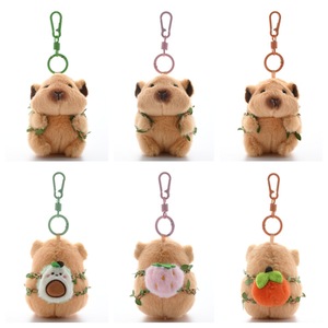 Customized Cute Durable Soft PP Cotton Filled 0-10cm Zoo Cartoon Animal Plush Keychains Embroidered Toys