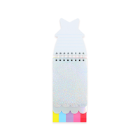 Carnet de notes personnalisable mignon holographique en forme de mini-papier avec reliure spirale et miroir pour enfants