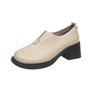 Chaussures plates à talon moyen et bout rond, style rétro, nouvelle collection automne, chaussures de travail professionnelles à semelle souple pour femmes - Product Image 1