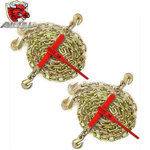 Ambull nhiệm vụ nặng nề 5/16 Xe tải kéo chuỗi G70 mạ kẽm màu vàng xe kéo chuỗi nâng nâng móc chức năng cho băng tải - Product Image 6