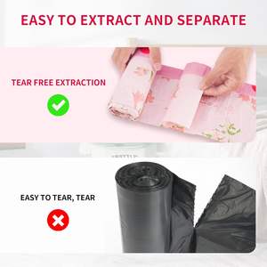 Bolsas de Basura Huamaohengchun de 4 Galones, LDPE, con Cordón, Coloridas, Portátiles, con Diseño de Lirios, Resistentes a Desgarros, en Rollo, para Baño - Product Image 5