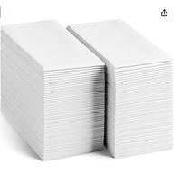 2024 prix usine personnalisé premium tissu comme 1ply serviettes d'invité blanches jetables airlaid serviettes