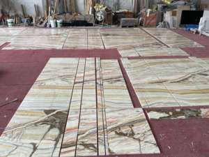 Moderno Natural Translúcido Retroiluminado Pulido Losa Grande Arco Iris Ámbar Onyx Onice Bella Rosa Van <span class=keywords><strong>Gogh</strong></span> para Hotel Interior - Product Image 2