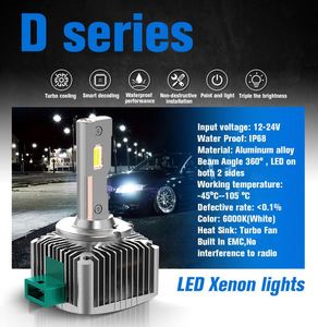 Ampoule de phare LED haute puissance D1s D2s D3s D4s D5s D8s, pièces de rechange originales HID pour voiture, 12v 24v, phare LED D1s - Product Image 2
