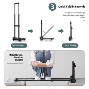 Chariot de courses pliable à double roue en PP, idéal pour la maison et les achats, vente en gros par l'usine Hanak - Product Image 4