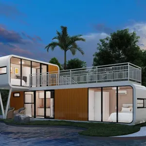 20ft/40ft Luxury Prefabricated Modular Prefab Tiny Homes Container Apple Cabin Hotel Casas Prefabricadas Houses For Sale