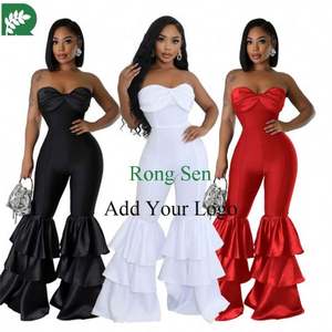 Mujeres americanas Moda de una pieza Vendaje Body Tube Top Cake Pierna Pantalones Elegante Banquete <span class=keywords><strong>Pie</strong></span> Outfit - Product Image 5