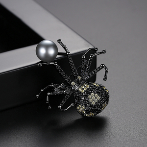 Luoteemi เข็มกลัดแฟชั่นฮิปฮอปสีดำฮาโลวีนขายส่งแมงมุมและเข็มกลัดสัตว์ดีไซน์ - Product Image 6