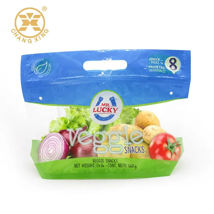 Resealable Fruits And Vegetables Perforated Bags Stand Up Fresh Fruit Pouch With Vent Holes Packing Plastic Zipper Bags