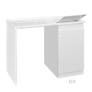 Meuble sous-vasque avec vasque en résine 60 x 107 cm côté gauche pour salle de bain - Product Image 1