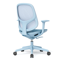 Chaise de bureau ergonomique réglable pour télétravail, dossier mi-haut, avec braille