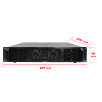 Amplificador de Potencia de Audio Profesional Hifi de 800W y 2 Canales, Metálico, 4 Ohmios, para Subwoofer