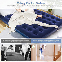 Matelas pneumatique moderne pour le camping à domicile, lit gonflable avec dessus floqué pour le camping en plein air, voyage, lit gonflable pliable pour la cuisine