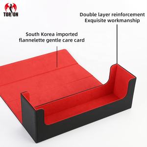 Torson Toptan Özelleştirilebilir Çift Katlı Kart Saklama Kutusu Büyük PU Deri Baskılı Desenli Hediye TCG CCG PTCG <span class=keywords><strong>Tarot</strong></span> Desteleri Oyun Tahtası - Product Image 3