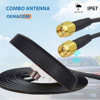 Antenne combinée extérieure 2 en 1 à montage à vis omnidirectionnel étanche à Gain élevé LTE Wifi GPS 4G 5G