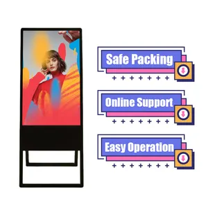 Sortie d'usine 4K 55 pouces Portable LCD Display Standing Digital Signage Advertising Players Indoor