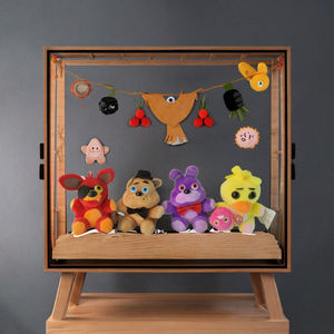 Porte-clés en peluche HY Cartoon Anime <span class=keywords><strong>Freddy</strong></span> Five Nights at <span class=keywords><strong>Freddy</strong></span>'s Bear Foxy Bonnie Dolls en coton PP - Product Image 3