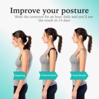 Ceinture dorsale ajustable OEM Ceinture dorsale Support de posture Haut du dos Support élastique Lisseur dorsal Correcteur de posture