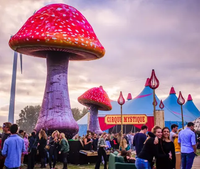 Champignon gonflable coloré avec Led, éclairage décoratif d'extérieur, pour décoration de scène en extérieur