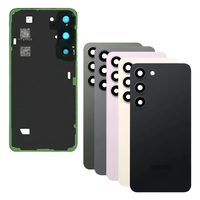 Coque arrière en verre pour Samsung Galaxy S23 Ultra Plus FE, coque arrière en verre avec objectif d'appareil photo, adhésif de réparation, pièce de rechange