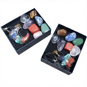 Youning Meilleures ventes Coffret de pierres roulées d'art populaire pour la méditation spirituelle et la guérison des 7 Chakras, avec cristaux Lune et Étoile - Product Image 2