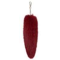 Pendentif en fourrure synthétique de renard de 11 pouces, queue de renard, accessoires écologiques, pendentif pour sac de femme, porte-clés de voiture