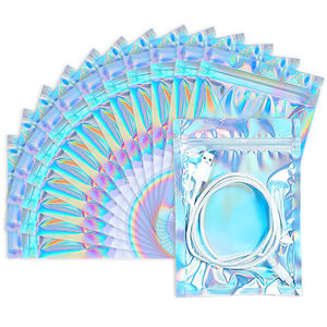 Bolsa personalizada <span class=keywords><strong>Yin</strong></span> y <span class=keywords><strong>Yang</strong></span> impresión holográfica + bolsa de mylar transparente ziplock bolsas de plástico biodegradables resellables - Product Image 2