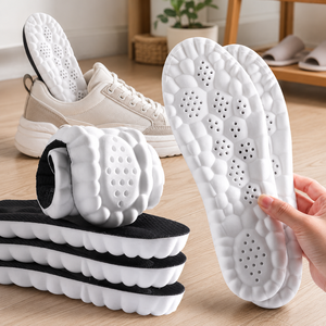 Solette Comfort OEM 4D Cloud PU ad Alta Elasticità, Ammortizzazione, Assorbimento degli Urti, Traspiranti, Supporto dell'Arco Plantare per Scarpe Sportive - Product Image 1