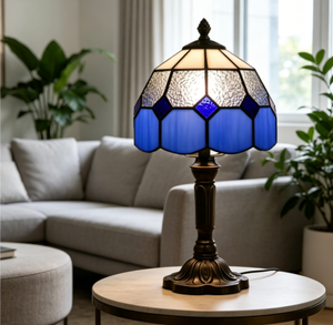 Lampada da Tavolo LED in Vetro Artigianale, Luce Notturna Calda, Lampada Estetica da Comodino per Arredamento Casa e Camera da Letto - Product Image 3