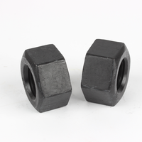 ASME B18.2.2 ASTM A194 2H Baut Mur Heksagonal Baja Karbon Lapisan Oksida Hitam Standar AS Mur Heksagonal