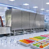 Machine de refroidissement industrielle pour la fabrication de bonbons gélifiés, ligne de production de bonbons gélifiés pour les bonbons gélifiés bicolores fourrés au centre